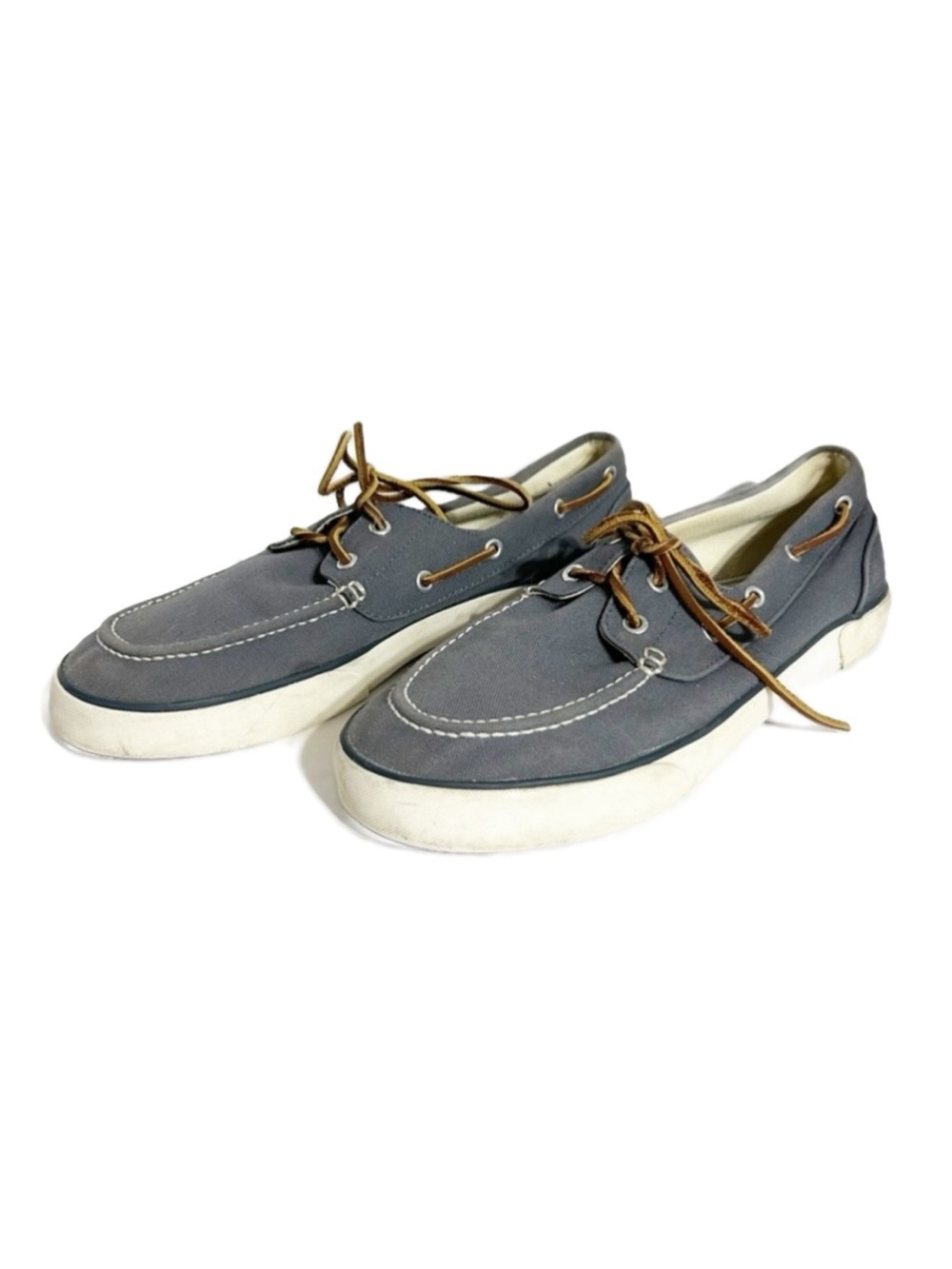 Polo by Ralph Lauren Sander Canvas Lace Up Sneakers Round Toe Polo Branding 🩵🩶